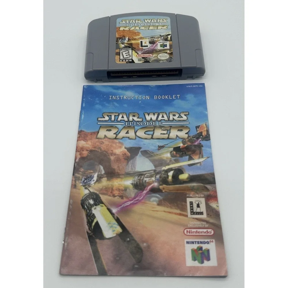 STAR WARS EPISODE 1 RACER NINTENDO 64 N64 AUTHENTIC CART TESTED WORKS + MANUAL